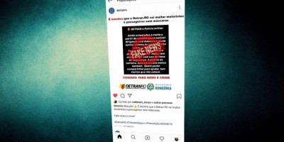 É FALSO que Detran irá multar motorista que dirigir sem máscara de proteção em Rolim...
