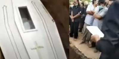 Bizarro: Antes de caixão ser enterrado, cadáver dá 'tchau' a familiares na Indonésia;...