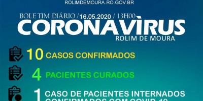 Secretaria de Saúde divulga boletim sobre coronavírus em Rolim de Moura