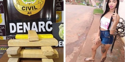 'Barbie do CV' é presa com 11 quilos de maconha na BR-364 no Acre