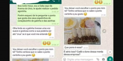 Cliente assedia atendente de restaurante em Porto Velho e recebe frango cru como resposta