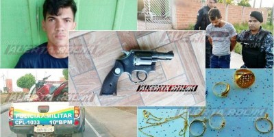Após dois roubos seguidos em Rolim de Moura, PM prende três suspeitos com arma de fogo...