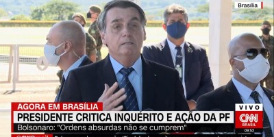 Um dia depois da PF realizar operação, Bolsonaro diz que 'ordens absurdas não se...