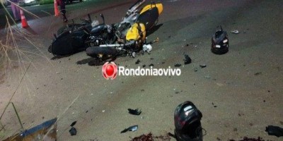 Três pessoas ficam em estado grave após violento acidente entre motos em Porto Velho