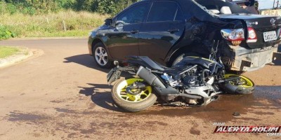 Motociclista fica ferido após bater na traseira de carro no bairro Cidade Alta, em Rolim...
