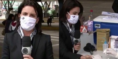 Repórter da RecordTV faz teste de Covid-19 e descobre ao vivo que resultado deu...