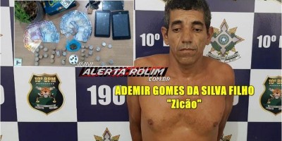Traficante é preso durante trabalho em conjunto realizado pela PM e PC em Rolim de Moura