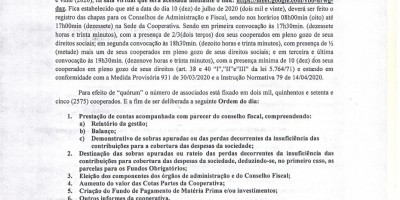 EDITAL DE CONVOCAÇÃO - COOAPROLIM