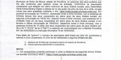 EDITAL DE CONVOCAÇÃO - COOAPROLIM 