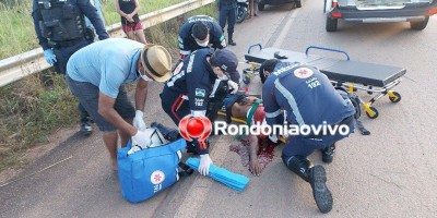 Motociclista fica em estado gravíssimo ao bater em guard rail na BR-319 em Porto Velho