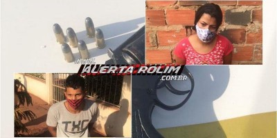 Casal suspeito de envolvimento em tráfico de drogas e roubos é preso pal PM com arma de...