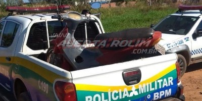 Moto furtada é recuperada pela PM em Rolim de Moura com a ajuda de denúncia anônima