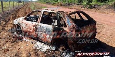 Veículo é encontrado destruído carbonizado em Castanheiras