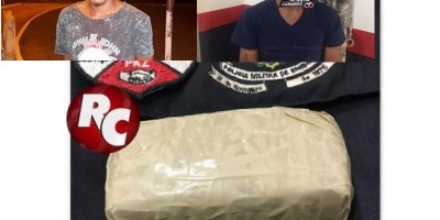 Dupla é presa com pasta base de cocaína na BR-429, em São Francisco