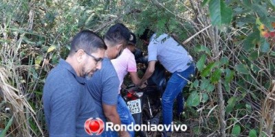 Polícia recebe denúncia de corpo jogado em mata e localiza moto roubada na BR-364
