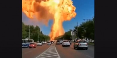Explosão em posto de combustíveis na Rússia deixa 13 feridos; veja o vídeo