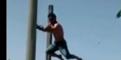 Alarme de veículo dispara e ao verificar, moradora encontra homem pulando muro de sua...