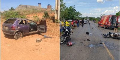 Dois acidentes graves são registrados em Jaru e 5 pessoas ficam feridas