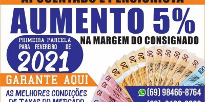 Paula Promotora de Empréstimos Consignados informa que está liberada a margem dos 5%...