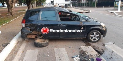 Motorista inabilitado provoca capotamento em Porto Velho