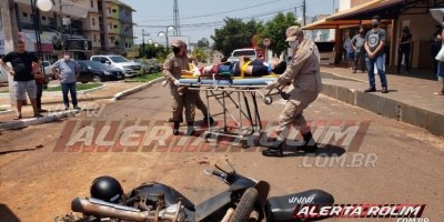 Motociclista sofre fratura exposta na perna após colidir contra caminhonete em Rolim de...