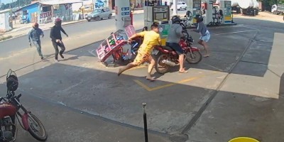 Vídeos mostram momento em que homem sofre tentativa de homicídio em Ji-Paraná