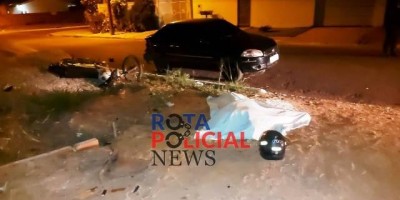 Motociclista morre após colidir contra carro parado em Vilhena