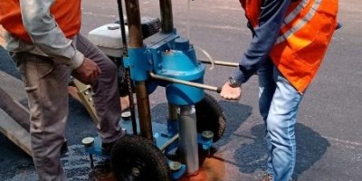 DER realiza testes de espessura e qualidade na maior obra de pavimentação asfáltica...