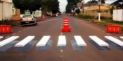Faixas de pedestres 3D são implantadas em Porto Velho