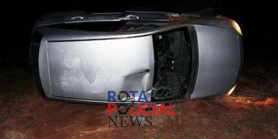 Capotamento na BR-174 deixa cinco pessoas feridas em Vilhena, entre elas duas crianças