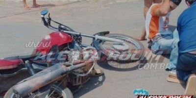Acidente entre moto e caminhonete em Novo Horizonte deixa uma pessoa ferida