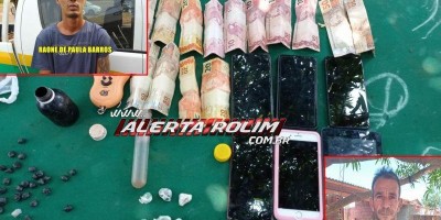 Dois suspeitos de tráfico de drogas são presos pela PM e PC em Rolim de Moura