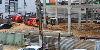 Trabalhadores ficam feridos após parte de estrutura de concreto desabar em Ji-Paraná;...
