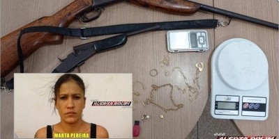 Mulher monitorada por tornozeleira é presa com armas de fogo durante trabalho conjunto...