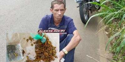 Após ser interceptado pela PM, homem é preso por tráfico de drogas na RO-010 em...