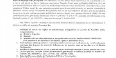 EDITAL DE CONVOCAÇÃO - COOAPROLIM