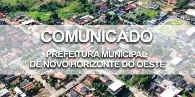 Prefeitura Municipal de Novo Horizonte suspende aplicação da prova objetiva do Concurso...