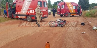 Condutor perde dois dedos do pé após colisão entre duas motos no Bairro Jardim...