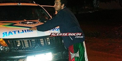Homem é preso em flagrante pela PM, enquanto furtava fios telefônicos em Rolim de Moura