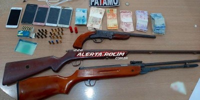 Armas de fogo, celulares e dinheiro são apreendidos em operação conjunta entre PM e PC...