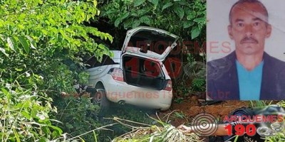 Corpo é encontrado dentro de carro em ribanceira na RO-257 em Ariquemes