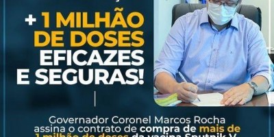 Governador de RO anuncia compra de mais de 1 milhão de doses da Sputnik V para vacinar...