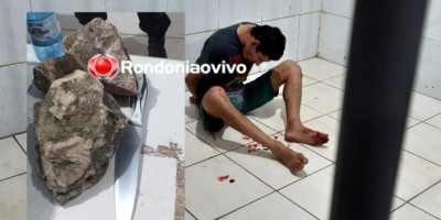 Policial é atacado a facadas por acusado que ameaçava matar a própria mãe em Porto...