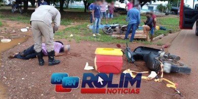 Colisão entre duas motos é registrada na tarde desta quarta-feira em Rolim de Moura