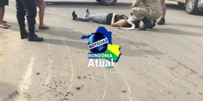 Ji-Paraná: Mulher é atropelada por motociclista que foge sem prestar socorro, mas acaba...