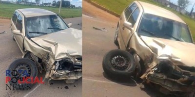 Motorista sai sem ferimentos após colidir contra carreta em Vilhena
