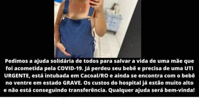 Moradora de Rolim de Moura pede ajuda para custear despesas com Covid-19