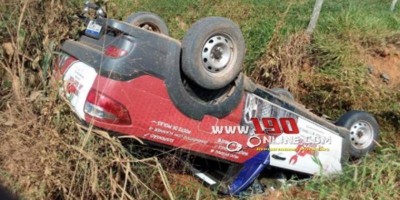Caminhonete capota enquanto o motorista realizava uma curva na Linha 160 em Alta Floresta