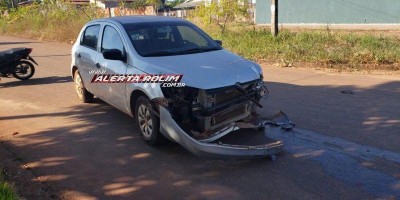 Motociclista fica ferido após colisão com carro em Rolim de Moura