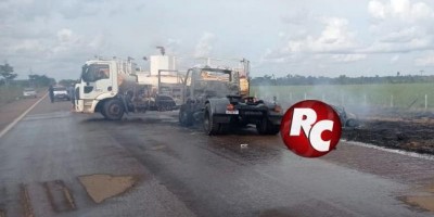 Veículos ficam completamente destruídos por incêndio após colisão na BR-429 em São...